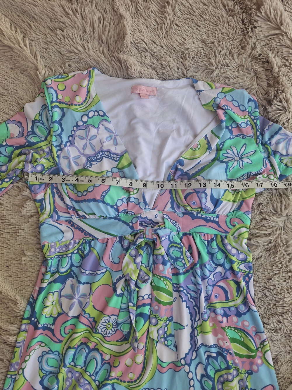 Lilly Pulitzer Tropez Tunic Multi Conch Republic Print Dress Size S - Picture 9 of 10